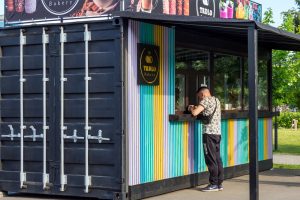 Flash street cafes and bistros are finding new, profitable markets by setting up shop in a modified container.