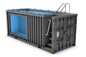Who says shipping containers are only for shipping? Convert a spacious container into a family swimming pool!